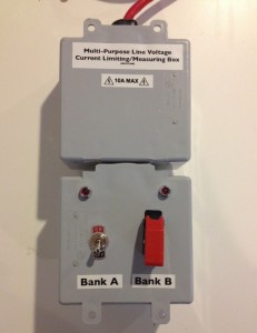 The front of the current limiting box.