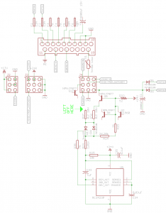The schematic of the PSU's linear board at the end of the first few hours of reversing.